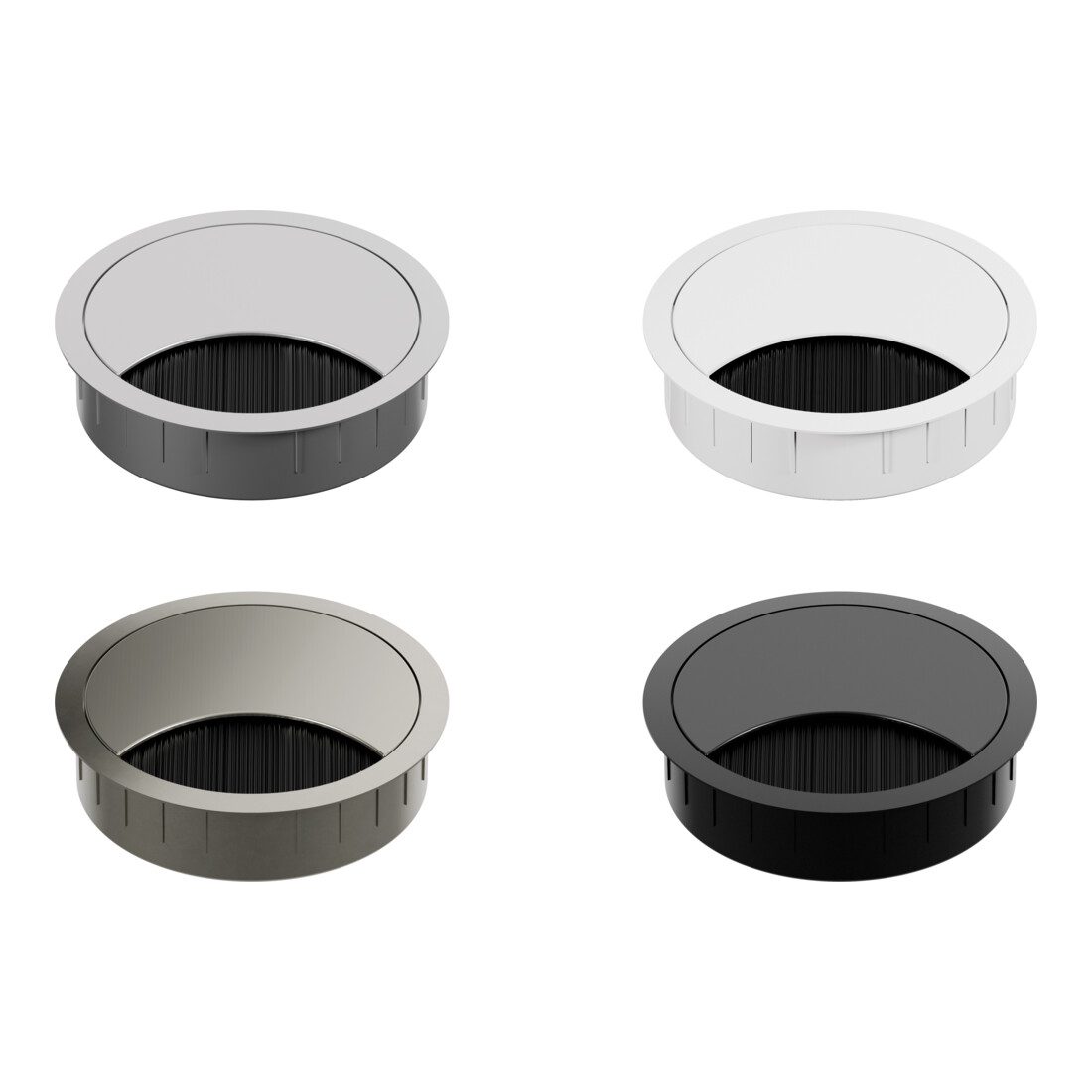 Bachmann Passe-câbles rond, noir 930.302