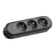 Bachmann Prise de table 3x sans câble, noir 385.170