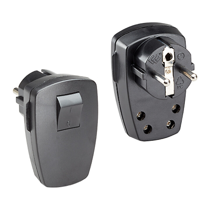 Bachmann Schutzkontakt-Stecker sw,Winkel 911.171