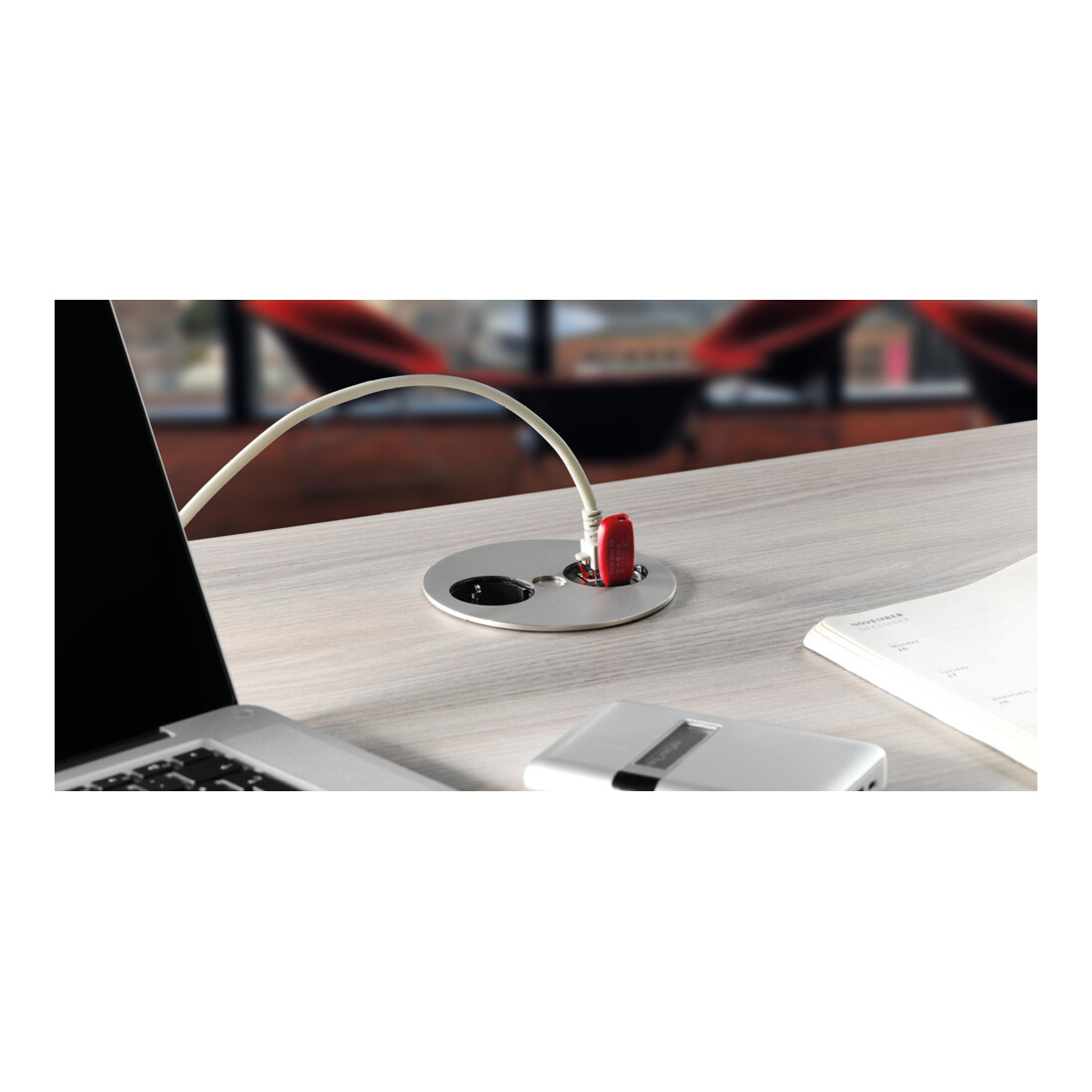 Bachmann Steckdoseneinheit TWIST sw 1xSchutz.,2xKeystone 931.001