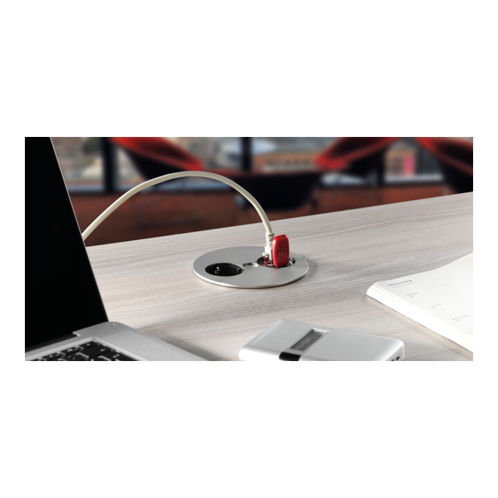 Bachmann Steckdoseneinheit TWIST sw 1xSchutz.,2xKeystone 931.001