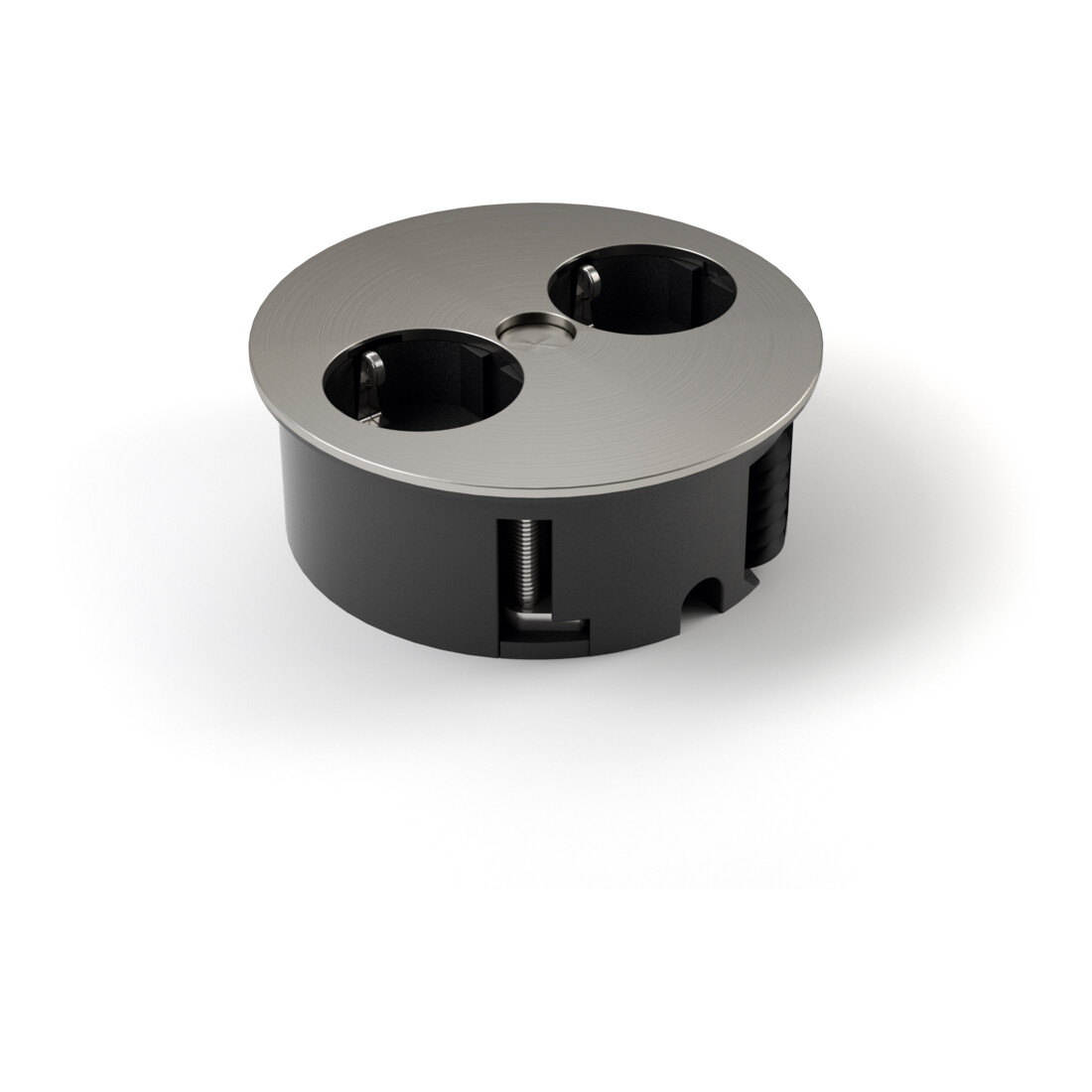 Bachmann Steckdoseneinheit TWIST sw 2xSchutzk. 931.000
