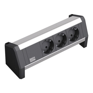 Bachmann Steckdosenleiste 3xSchutzk.schwarz 902.0048