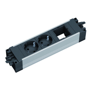Bachmann Steckdosenleiste 906.09528 schwarz 2x Schutzkontakt 35°