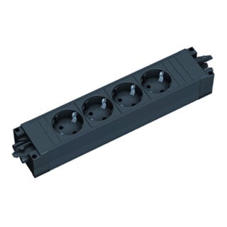 Bachmann Steckdosenleiste 906.18819 schwarz 4x Schutzkontaktdose