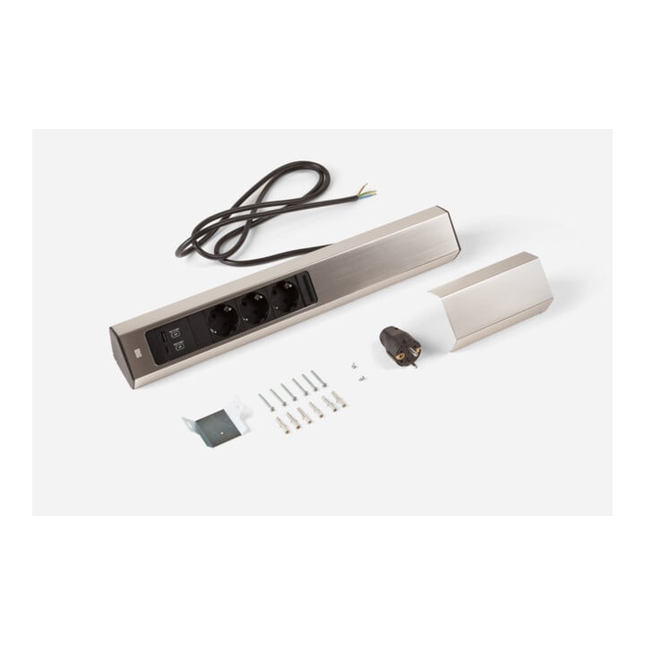 Bachmann Steckdosenleiste CASIA 2m Edelstahl-Optik 932.006
