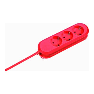 Bachmann Tischsteckdose 388.371 3fach 3,0m rot