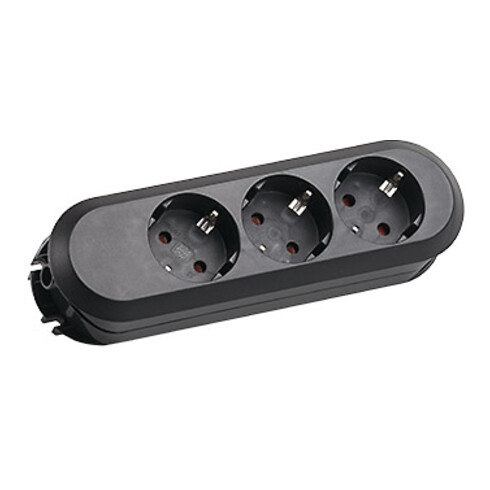 Bachmann Tischsteckdose 3f. ohne Zuleitung, sw 385.170