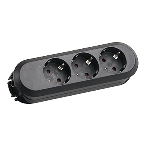 Bachmann Tischsteckdose 3f. ohne Zuleitung, sw 385.170