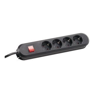 Bachmann Tischsteckdose 4f. 1,50m sw 381.130K