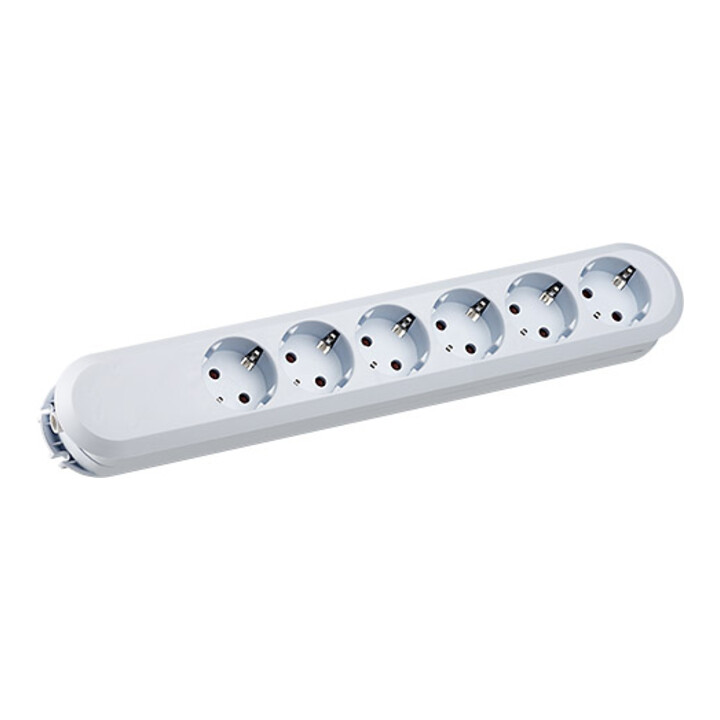 Bachmann Tischsteckdose 6f. ohne Zuleitung, ws 381.246K