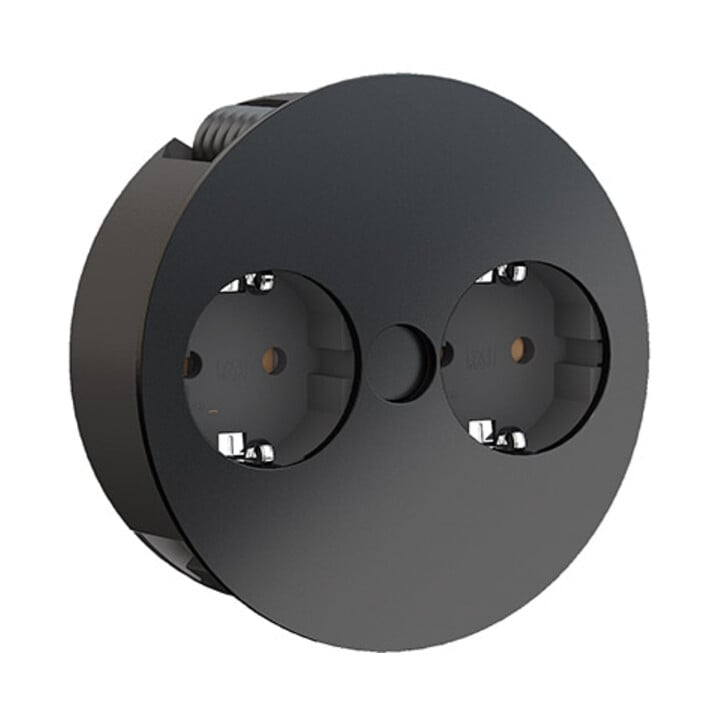 Bachmann TWIST Multiprise 2xCEE7/3 2m AEH noir 931.150