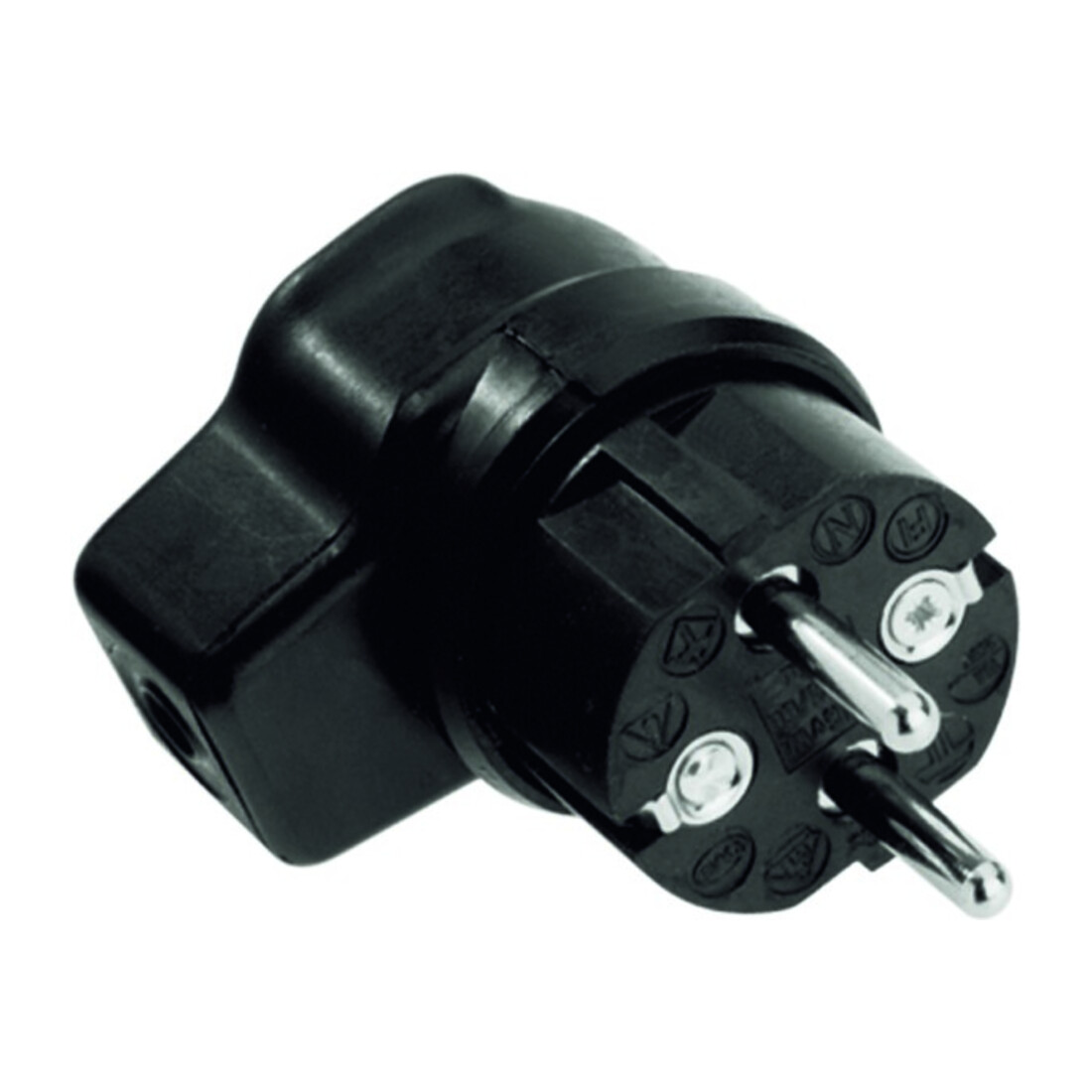 Bachmann Vollgummi-Winkelstecker sw 919.171