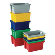 Bacs gerbables-emboîtables PP bleu L400xl280xH180mm-1