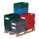 Bacs gerbables-emboîtables PP bleu L600xl400xH270mm LA-KA-PE