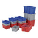 Bacs gerbables-emboîtables PP rouge L480xl312xH300mm LA-KA-PE
