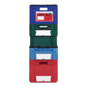 Bacs gerbables-emboîtables PP rouge L600xl400xH210mm LA-KA-PE-4