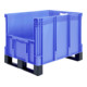 Bito Euro stacking container XL face avant avec patins bleu 600 mm 800 mm-1