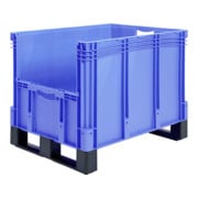 Bito Euro stacking container XL face avant avec patins bleu 600 mm 800 mm