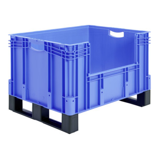 Bito Euro stacking container XL long side with skids bleu 600 mm 800 mm