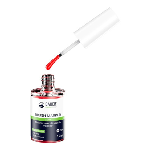 Bäder Marqueur pinceau Zero 15 ml tube rouge