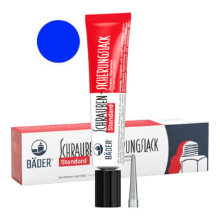 Bäder Vernis de sécurité pour vis 20 ml tube bleu bleu