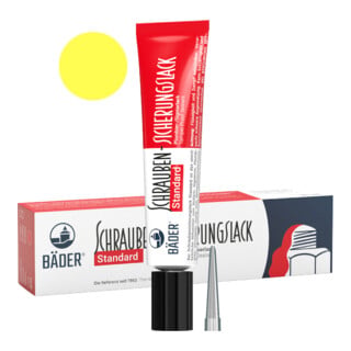 Bäder Vernis de sécurité pour vis Standard 20 ml tube jaune