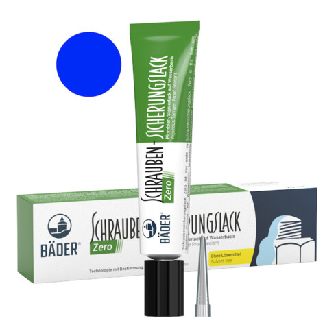 Bäder Vernis de sécurité pour vis Zero 20 ml tube bleu