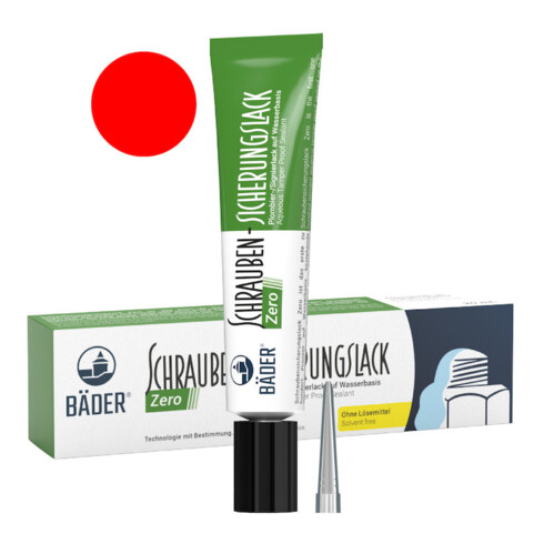 Bäder Vernis de sécurité pour vis Zero 20 ml tube rouge