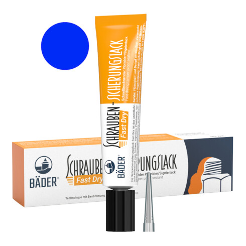 Bäder Schraubensicherungslack Fast Dry 20 ml Tube blau