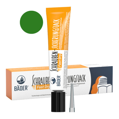 Bäder Schraubensicherungslack Fast Dry 20 ml Tube grün