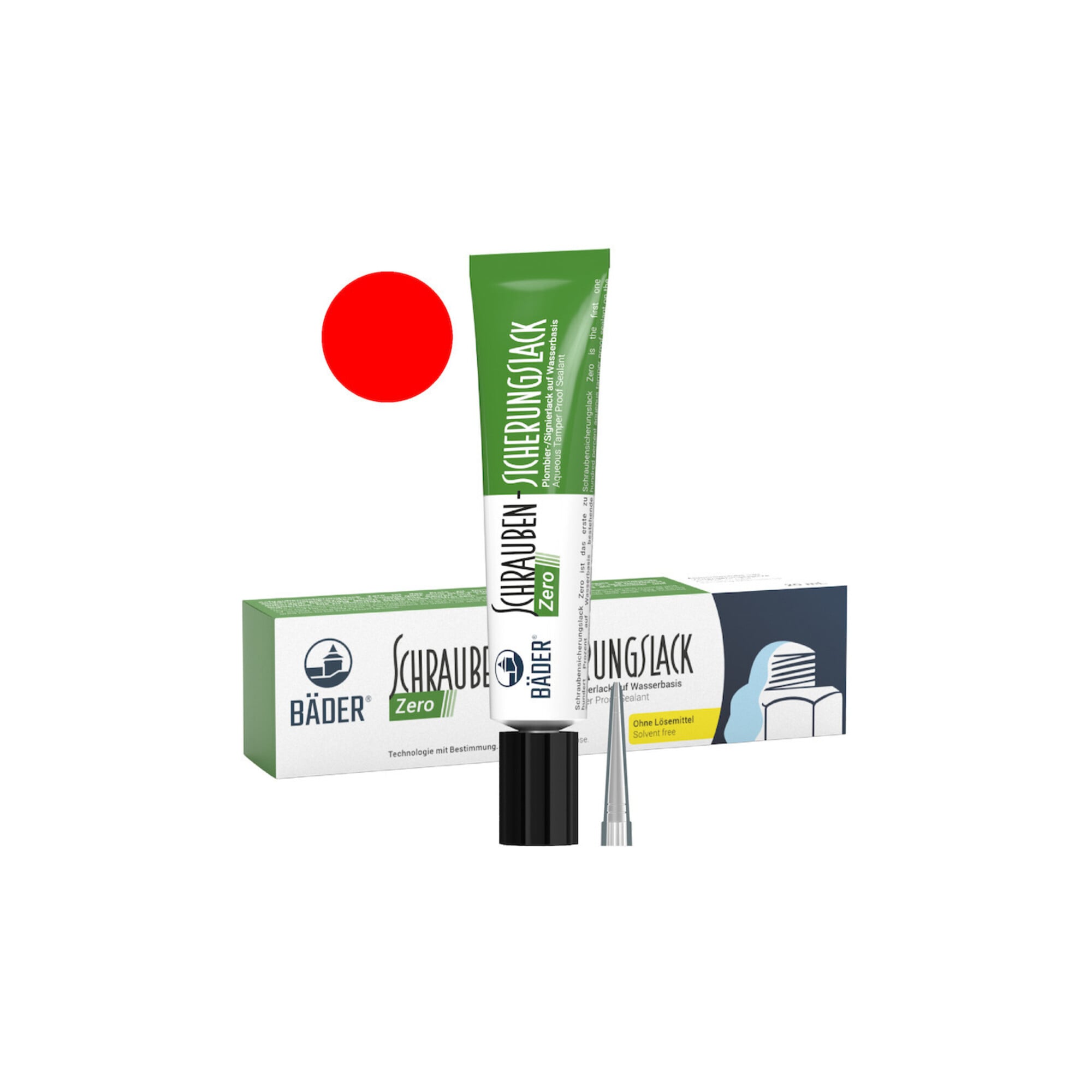 Bäder Schraubensicherungslack Zero 20 ml Tube rot ; baeder