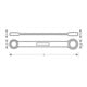 Bahco Clé à anneau double 24 x 26 mm