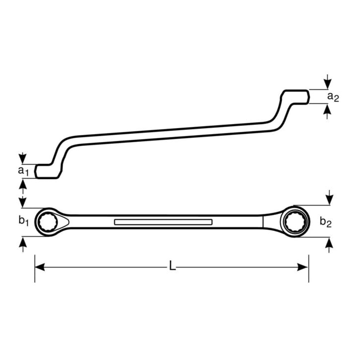 Bahco Clé à anneau double DIN838 3/4 x 7/8"