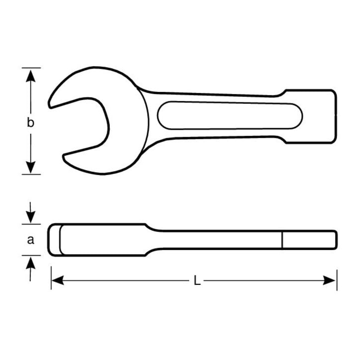 Bahco Clé à fourche à choc 36 mm DIN 133