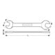 Bahco Clé à fourche double DIN 3110 1 x 1 1/8"