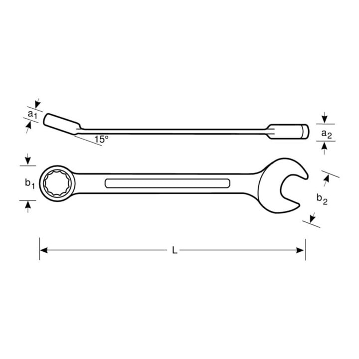 Bahco Clé mixte DIN3113A 70 mm