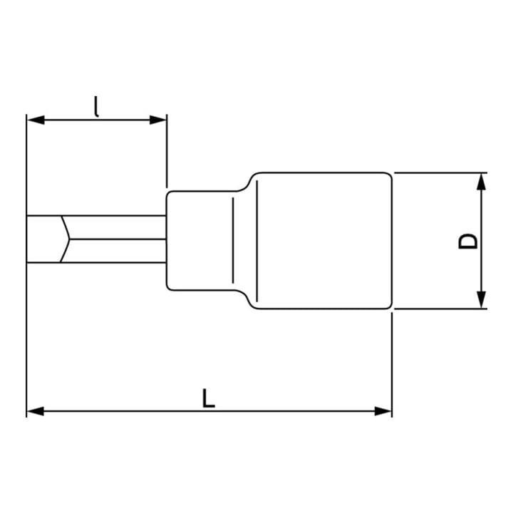 Bahco Embout de tournevis 1/2" 8 x 1,2 mm