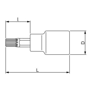 Bahco Embout de tournevis 1/2" M 8 x 100 mm