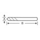 Bahco Foret de centrage HSS 6,35 x 81 mm