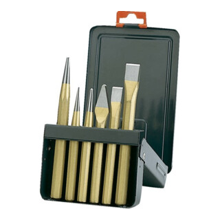 Bahco Jeu de burins 6 pièces peint, coffret métal