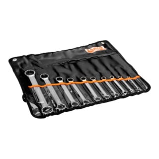 Bahco Jeu de clés à anneau double D837B 10 pièces 6-32 mm