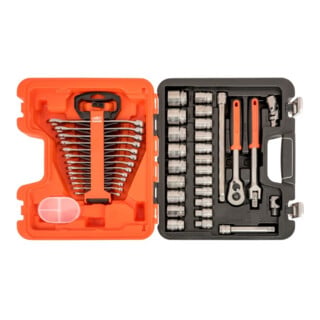 Bahco Jeu de clés à douille 1/2" cliquet levier 40 pièces 6 pans