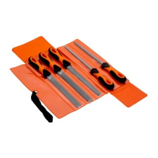 Bahco Jeu de limes 5 pièces 2K manche Rollt 200 mm H1+2