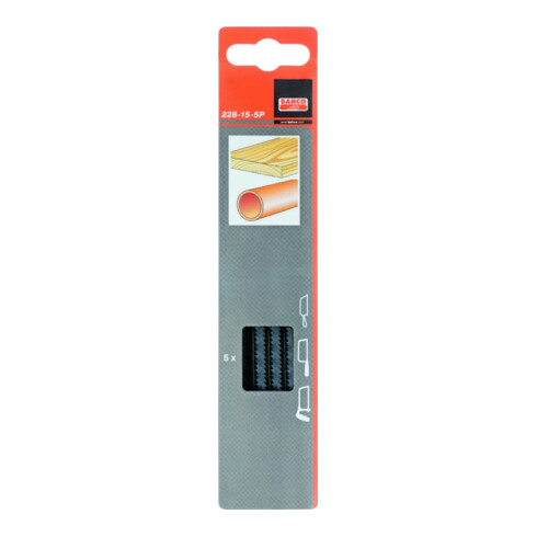 Bahco Lame de rechange 150 mm 15 dents, 5 pièces