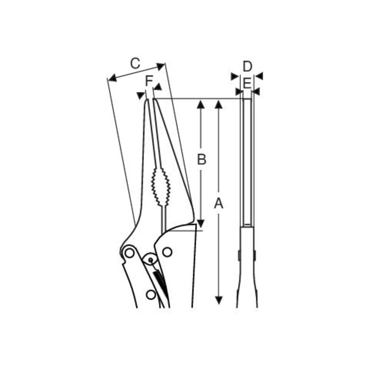 Bahco Langbeck-Gripzange 165mm verchromt