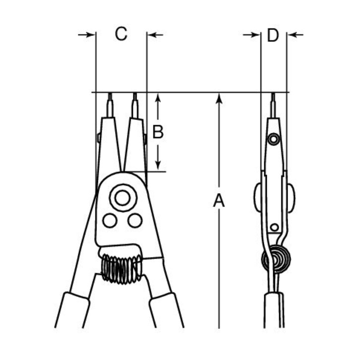 Bahco Pince à circlips réglable 10-48 x 10-48 mm