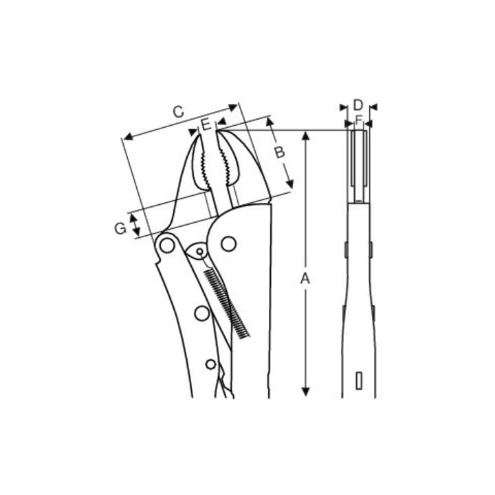 Bahco Pince Grip 250 mm chromée, protégée contre la rouille