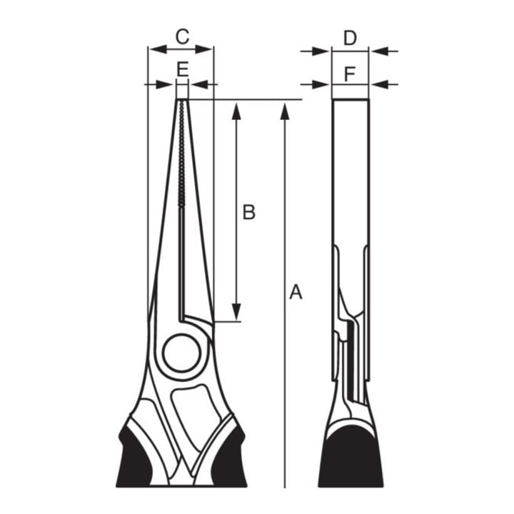 Bahco Pince plate Ergo 180 mm
