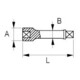Bahco Rallonge 1/4" 355 mm polie